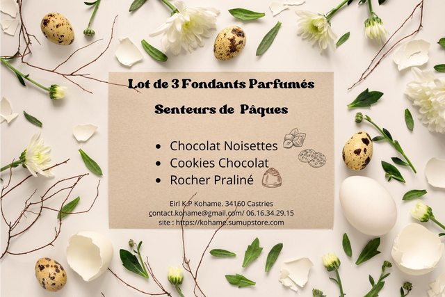 Fondants parfumés chocolat de Pâques